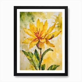 Yellow Champa Flowers 2 Art Print