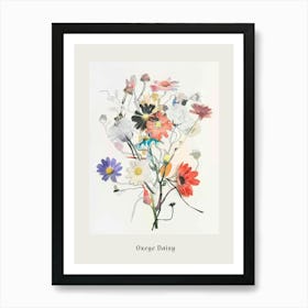 Oxeye Daisy 2 Collage Flower Bouquet Poster Art Print