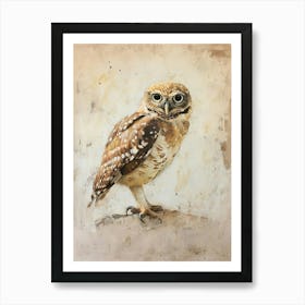 Brown Fish Owl Painting 1 Art Print