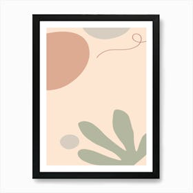 Abstract Painting. Desert - boho travel pastel vector pattern 1 Art Print