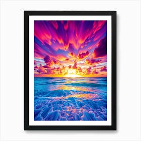 Sunset On The Beach 15 Art Print