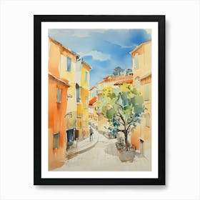 Foggia, Italy Watercolour Streets 2 Art Print
