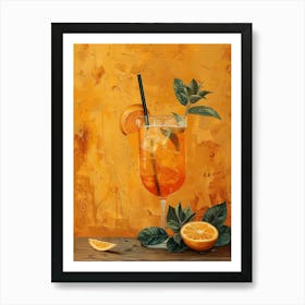 Aperol Spritz Orange Juice Art Print