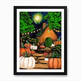 Hallow Eve Pumpkin Season Art Print