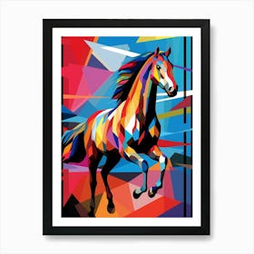 Horse Abstract Pop Art 5 Art Print