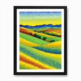 Ethereal Horizons: A Painter’s Muse Field Of Wheat Art Print