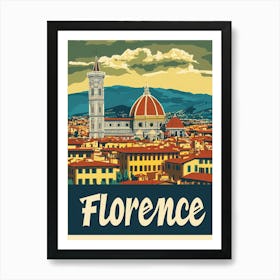 Aihrgdesign A Vintage Travel Poster Of Florence Featuring The 6621d5d4 Cba7 41f8 8d00 1cfa4cffa7ab 3 Art Print