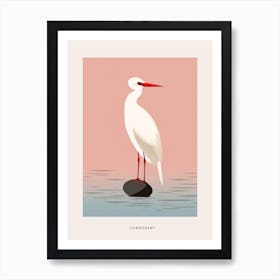 Minimalist Cormorant 1 Bird Poster Art Print