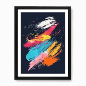 Abstract Brush Strokes 1 Art Print