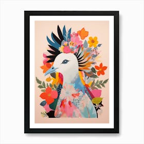 Bird With A Flower Crown Dove 1 Art Print