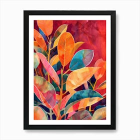 Colorful Leaves 8 Art Print