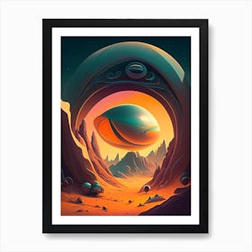 Extraterrestrial Comic Space Space Art Print
