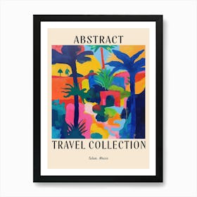 Abstract Travel Collection Poster Tulum Mexico 2 Art Print