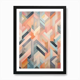 Technology Abstract Geometric Pattern 10 Art Print