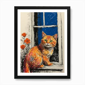 Orange Tabby Cat 4 Art Print