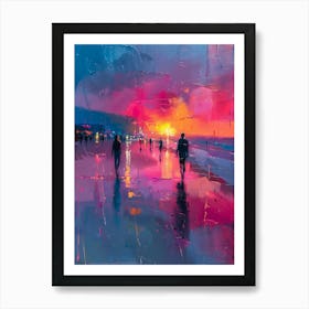 Sunset On The Beach 15 Art Print