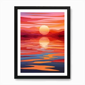 Sunset On The Water 1 Art Print