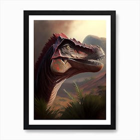 Lesothosaurus Illustration Dinosaur Art Print