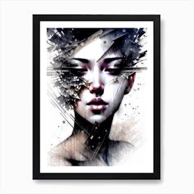 Women in Black and White Deco Art Art Print