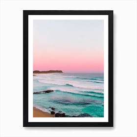 Avoca Beach, Australia Pink Photography 2 Art Print