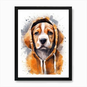 Beagle Dog Portrait Art Print