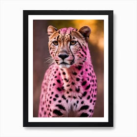 Pink Cheeta Pri 0 Art Print