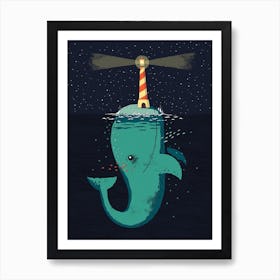 King Of The Narwhals Art Print