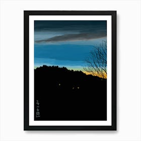 Sunset Blue Art Print