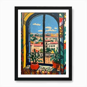 Window View Of Berlin In The Style Of Fauvist 3 Art Print