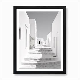 Mykonos, Greece, Photography In Black And White 2 Art Print