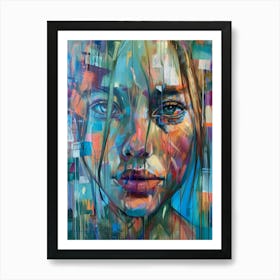 Abstract Of A Woman'S Face 11 Art Print