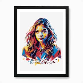 Olivia Rodrigo 03 Portrait Music Icon WPAP Pop Art Style Art Print