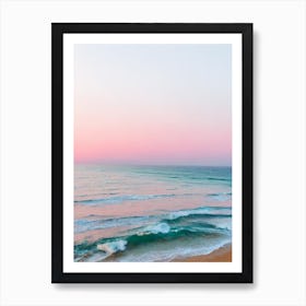 Haeundae Beach, Busan, South Korea Pink Photography 2 Art Print