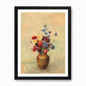 Flowers In A Vase, Odilon Redon Art Print