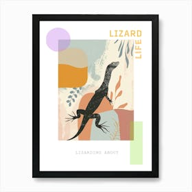 Lizard Abstract Modern Illustration 3 Poster Art Print