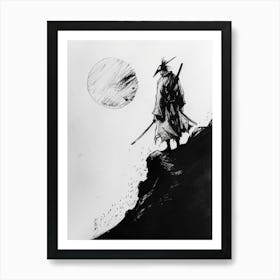 Sketched Black And White 5 Art Print