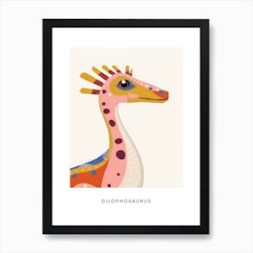 Nursery Dinosaur Art Dilophosaurus 1 Poster Art Print
