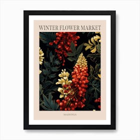 Mahonia 4 Winter Flower Market Poster Art Print