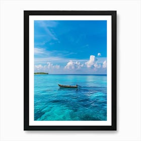 Small Fishing Boat In The Sea Art Print