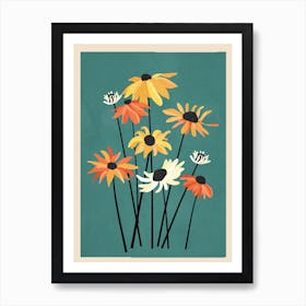 Abstract Flower Garden 2 Art Print