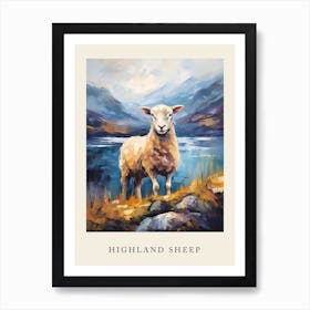 Highland Sheep Painting Art Print