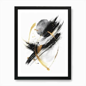 Abstract Black And Gold Canvas Print 21 Art Print
