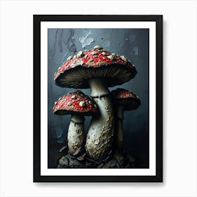 Mushroom Painting Art Print