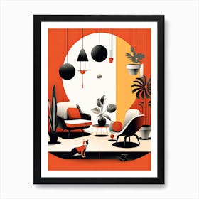 Modern Living Room Art Print