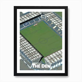 The Den, Millwall, Stadium, Football, Art, Soccer, Wall Print, Art Print Art Print