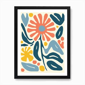Abstract Floral Painting 3 Art Print