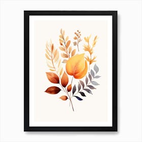 Cute Autumn Fall Scene 36 Art Print