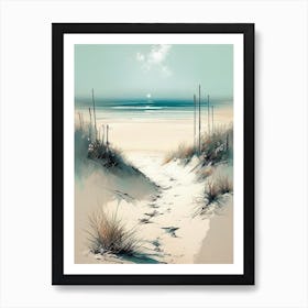 Baltic and North Sea Landscape - Abstract Minimal Boho Beach 2 Art Print