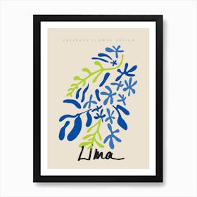 Lima Matisse Inspired Flower Art Print