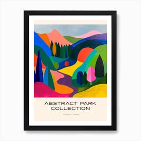 Abstract Park Collection Poster Forest Park Portland 2 Art Print
